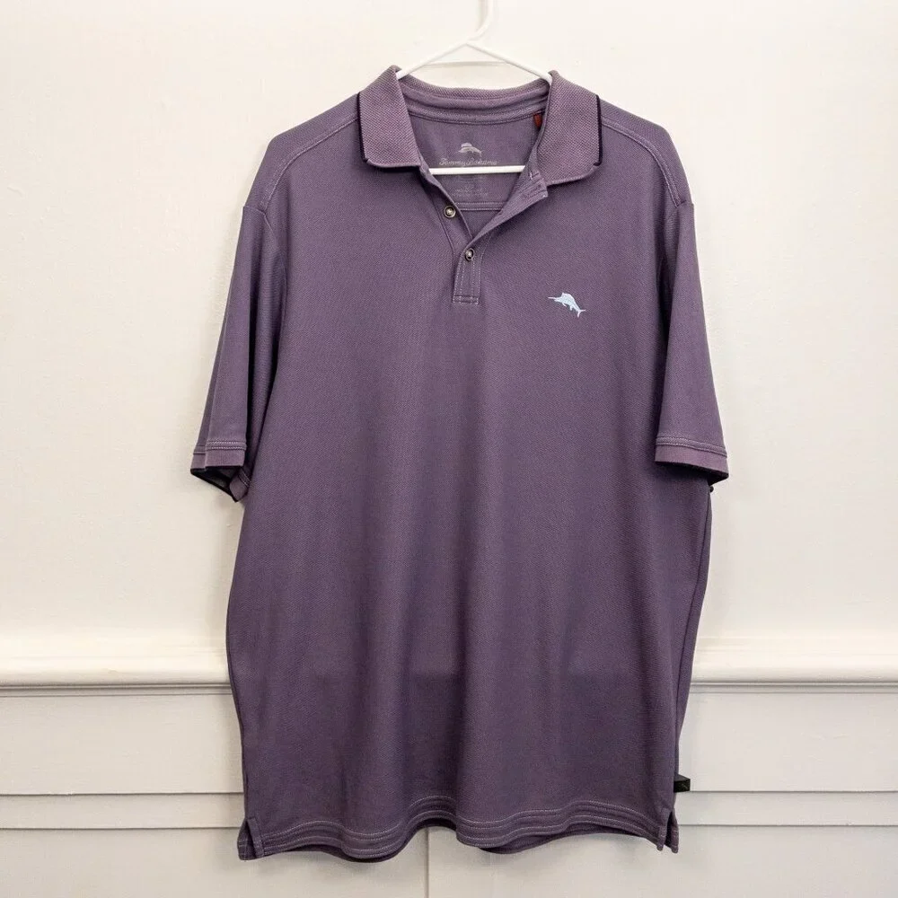 Tommy Bahama Pima Cotton Polo Shirt – Size L | Soft Purple Luxury Casualwear - Picture 1 of 3